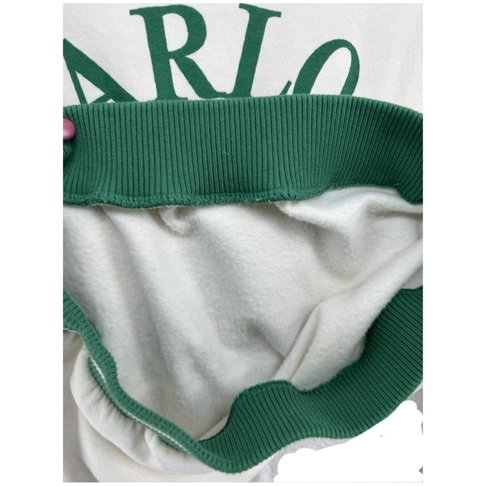 Zoe + Liv Green and White Monte Carlo Racing Quarter-Zip Sweatshirt - Picture 5 of 8